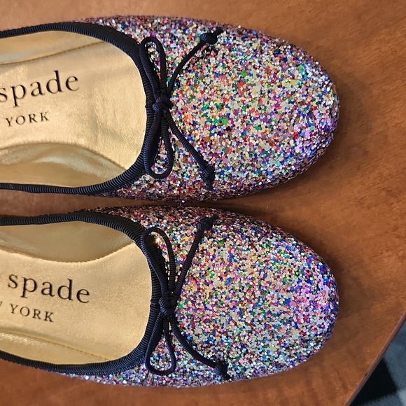 Kate Spade Honey glitter ballet flats rainbow - Picture 3 of 12